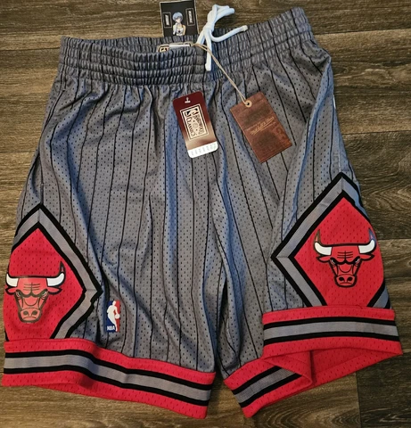 NWT Mitchell & Ness 95-96 Chicago Bulls Swingman Shorts Size Large Jordan Cover