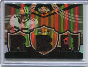 Triple Threads Reggie Bush 2006 radiocontrol novato triple camiseta SSP #d 8/27 Sepia Saints - Imagen 1 de 2