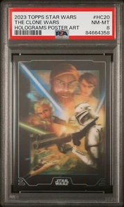 2023 TOPPS STAR WARS: The Clone Wars Holograms Poster Art HC20 - PSA 8 - Picture 1 of 2