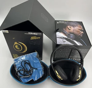 Auriculares con cable Colt 45 de alta gravedad SMS Audio raros en caja - Imagen 1 de 14