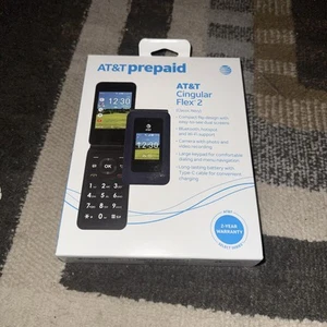 AT&T Cingular Flex 2 einfach zu bedienendes Senioren Klapphandy große Tastatur 4G LTE - Bild 1 von 2