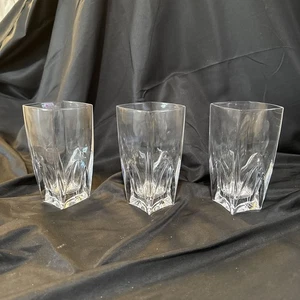 vera wang wedgwood crystal Cabochon Set 3 Highball Glasses 5 7/8 In - Picture 1 of 11