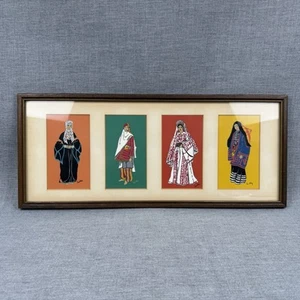 Susan Southby Costumes of the Holy Land 4 Prints 6" x 3.25 Signed Framed - Picture 1 of 12