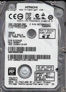 HTS545050A7E380, 0J23435, DA4847, HITACHI SATA 500GB AUG 2012 - Bild 1 von 1