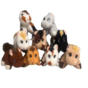 Pound Puppies Ponies Mini Plushies 3" Lewis Galoob Toys Vintage 1997 Lot of 9 - Picture 1 of 21