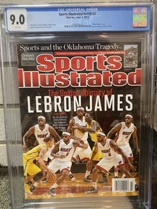 LeBron James Sports Illustrated CGC 9.0 Newsstand 6/3/2013 Miami Heat - Picture 1 of 5