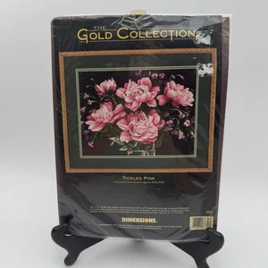 The Gold Collection Dimensions Counted Cross Stitch Kit Tickled Pink 3882 VTG - Picture 1 of 5