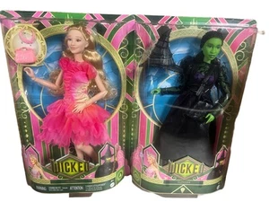 Mattel Wicked Película Muñecas Glinda y Elphaba Paquete Conjunto Caja Error de Impresión Cubierta - Imagen 1 de 2