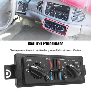 Unidad de control de clima doble aire acondicionado calentador Buick Century 1999-04 10308120 10447470 - Imagen 1 de 16