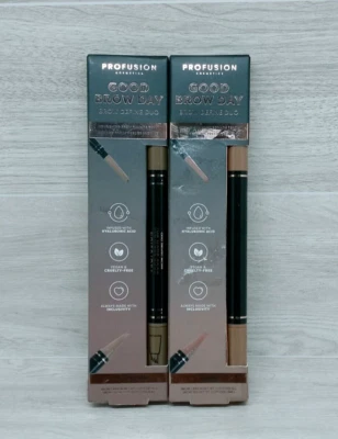 2x Profusion Cosmetics - Good Brow Day Pencil Taupe + Soft Brown - Image 1 of 4