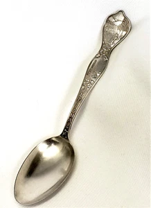 Indiana Öl Derrick Wells Sterlingsilber Souvenir Löffel Vintage 5 1/8" lang - Bild 1 von 4