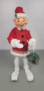 Annalee 2010 Elfo del Ghiaccio 14” Bianco Rosso Bambola Natale Poseable 502110 - Foto 1 di 7
