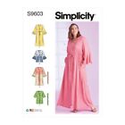 Simplicity Sewing Pattern 9603 Womens 26W-32W Caftan Dress Wrap Jacket & Sash