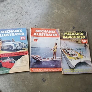 mechanix illustrated magazine Lot of 3 January 1951, April 1950 and March 1953. - Picture 1 of 7