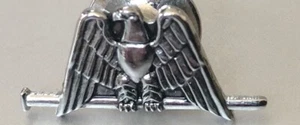 Vtg MILITARY PIN OR BROOCH: AMERICAN EAGLE; Silver Tone (Presumed US Military) - Picture 1 of 2