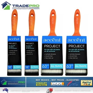 Paint Brush Set 4pc PRO Accent Painting Kit Pack Brushes 38mm 63mm Premium - Bild 1 von 5