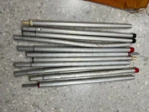 Vintage replacement tent poles metal 11 pieces - Picture 1 of 1