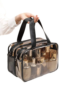 Toiletry Bag, Clear Makeup Bag - Waterproof Large Capacity Travel Essentials Cos