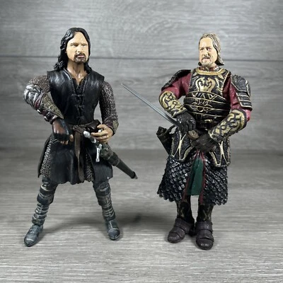 Figura de acción El Señor de los Anillos Aragorn King Theoden 2002 suelta Foto 1 de 4