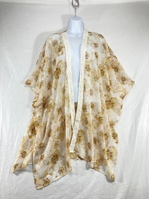 Maurices Cover Up See Threw Mujer Talla Única Floral Amarillo Piscina Playa Foto 1 de 4