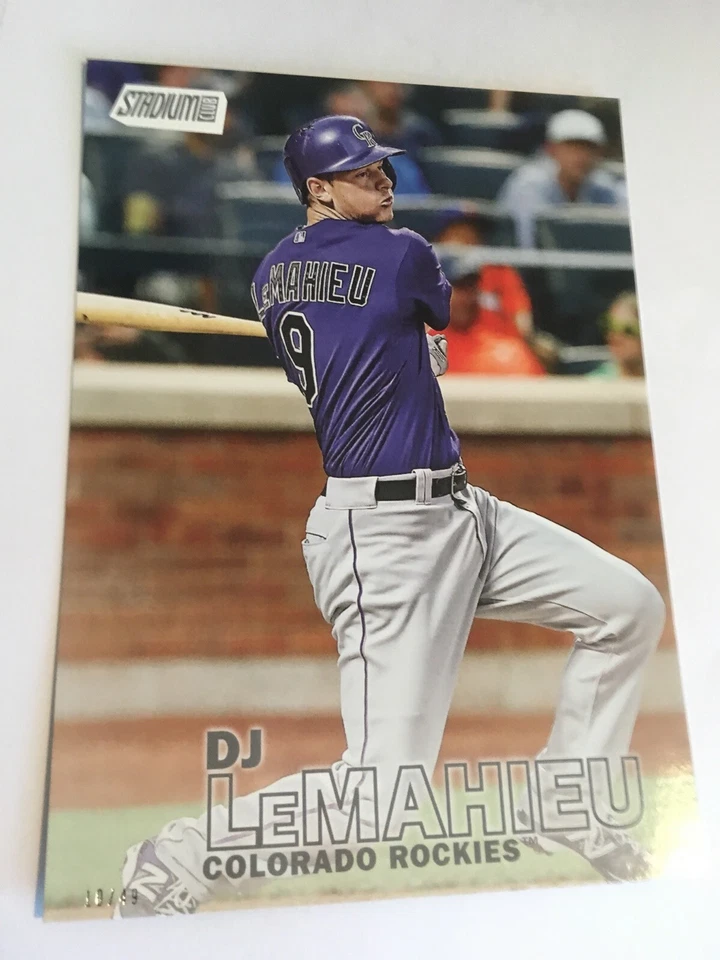 2016 Topps Stadium Club Jumbo 5x7 DJ LeMahieu Rockies 164 #’d /49 - Image 1 of 1