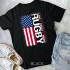 USA Rugby Flag T-Shirt Rugby Distressed Rugby Unisexe T-shirt