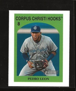 PEDRO LEON 2021 Topps Heritage Minor 1972 Venezuelan Stamp Astros #72TVS-8