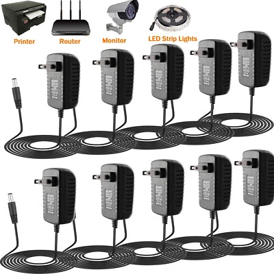 Adaptador de fuente de alimentación AC/DC 12V 2A para cámara de seguridad CCTV/Tira de luz LED Foto 1 de 4