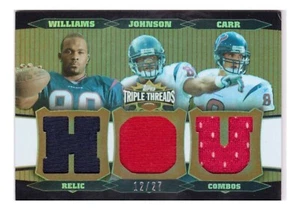 David Carr Andre Johnson Mario Williams 2006 Triple Threads Sepia #72 Relic /27 - Picture 1 of 2