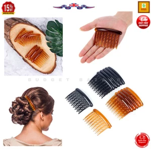 HAIR COMBS HAIR SLIDES Black Brown Tort Hair Comb Plastic Accessories Ladies UK - Picture 1 of 11