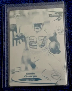 1/1 EDDIE GEORGE 1998 COLLECTOR'S EDGE PRINTING PRESS PLATE RB TENNESSEE TITANS - Picture 1 of 2