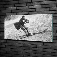 Wandbild aus Plexiglas® Druck auf Acryl 100x50 Menschen Skifahrer