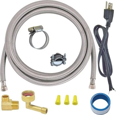 Kit de instalação de máquina de lavar louça 6 pés fornecimento 1 3/8 polegadas X 3/8 polegadas compressão 41150 - Imagem 1 de 4