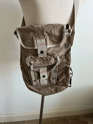 Bolso Mensajero Vintage Y2K American Eagle Bolso Bandolera Lona Tostada Utilidad Bolsillo de Carga Foto 1 de 4