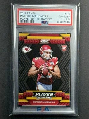 2017 Panini Patrick Mahomes II Player Of The Day #R4 Rookie Card RC PSA 8.5 - Image 1 of 2