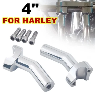 Guidão retrátil de motocicleta 4" risers para Harley Street bob Softail Sportster - Imagem 1 de 4