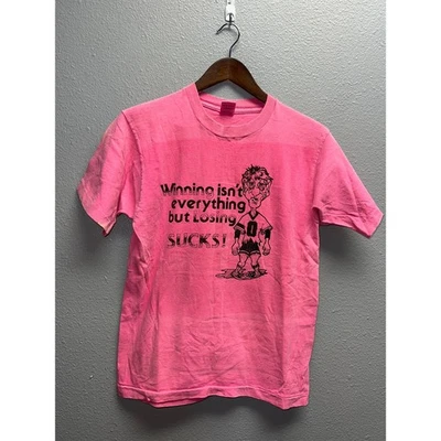 Винтажная футболка рестлера Hug A Wrestler Losing Sucks зеленая спортивная графическая футболка M - Изображение 1 из 4