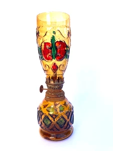Vintage Sail Boat Brand 1960's Stained Glassware Oil Lamp, HONG KONG, 902452 - Picture 1 of 8