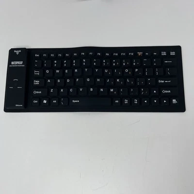 Flexible Silicone Waterproof Keyboard Bluetooth Portable and Foldable - Image 1 of 4