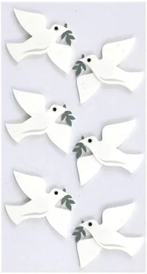 3D-Sticker, Tauben-Form, Edelstahl, handgefertigt, Schweizer Design, für Geschen - Bild 1 von 4