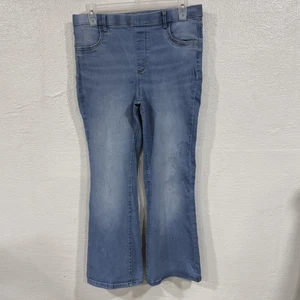 Wonder Nation Flare Jeans Girls XL 14 16 Plus Light Wash Stretch Denim Pants - Picture 1 of 7