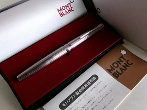 Montblanc Fountain Pen Chrome Plated GT Steel Nib Cartridge Filling System - Imagen 1 de 14