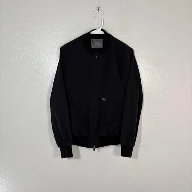 Figs FIGSPRO Jacket Womens Small Black Bomber Zip Front Scrub Coat Nylon - Image 1 of 4