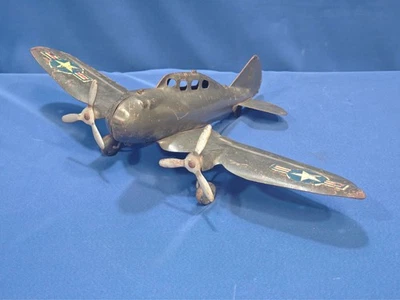 Beautiful Vintage 1930s Pre ww2 Marx P-35 Seversky Pressed Steel Toy Airplane - Image 1 of 4