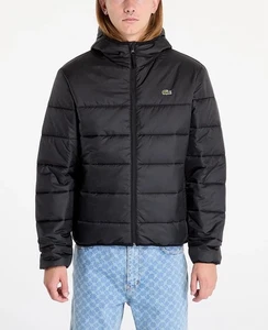 Mens Lacoste Water-Repellent Quilted Puffer Jacket Black size M-L 52 new  - Picture 1 of 17