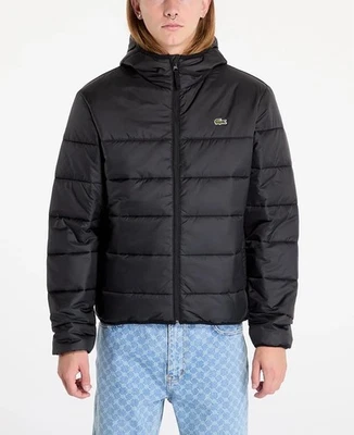 Mens Lacoste Water-Repellent Quilted Puffer Jacket Black size M-L 52 new  - Image 1 of 4