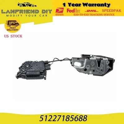 Actuador de bloqueo de puerta de cierre eléctrico lateral del pasajero ajuste trasero BMW 535d xDrive M5 14-16 Foto 1 de 4