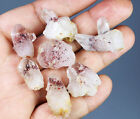 7pcs Clear Natural Red Strawberry pyramid Quartz Crystal Cluster Point Specime