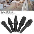 5Pcs Burr File Bit Hss Woodworking Carving Drill Diy Cutting Tools 1/4in