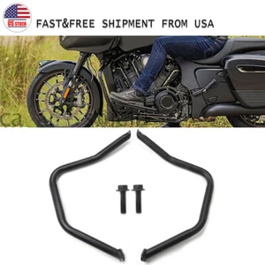 Front Protect Engine Guard Highway Crash Bar For 2020-23 Indian Challenger BLACK - Picture 1 of 9